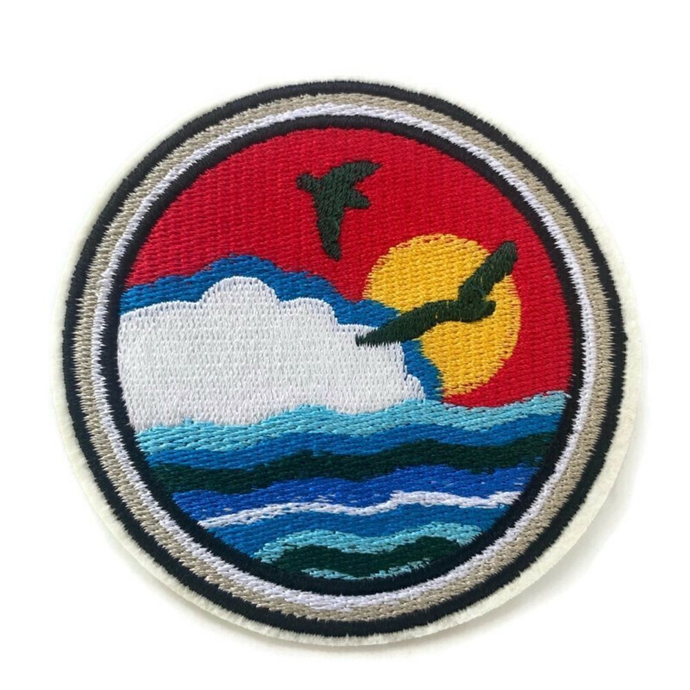 Ocean Sunset Embroidered Patch
